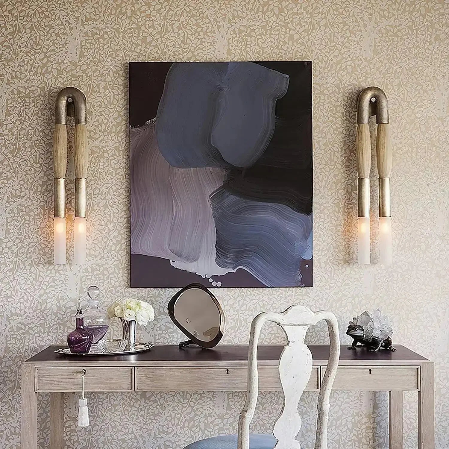 Double Head Antonia Horsehair Sconce - Joyfuzzy