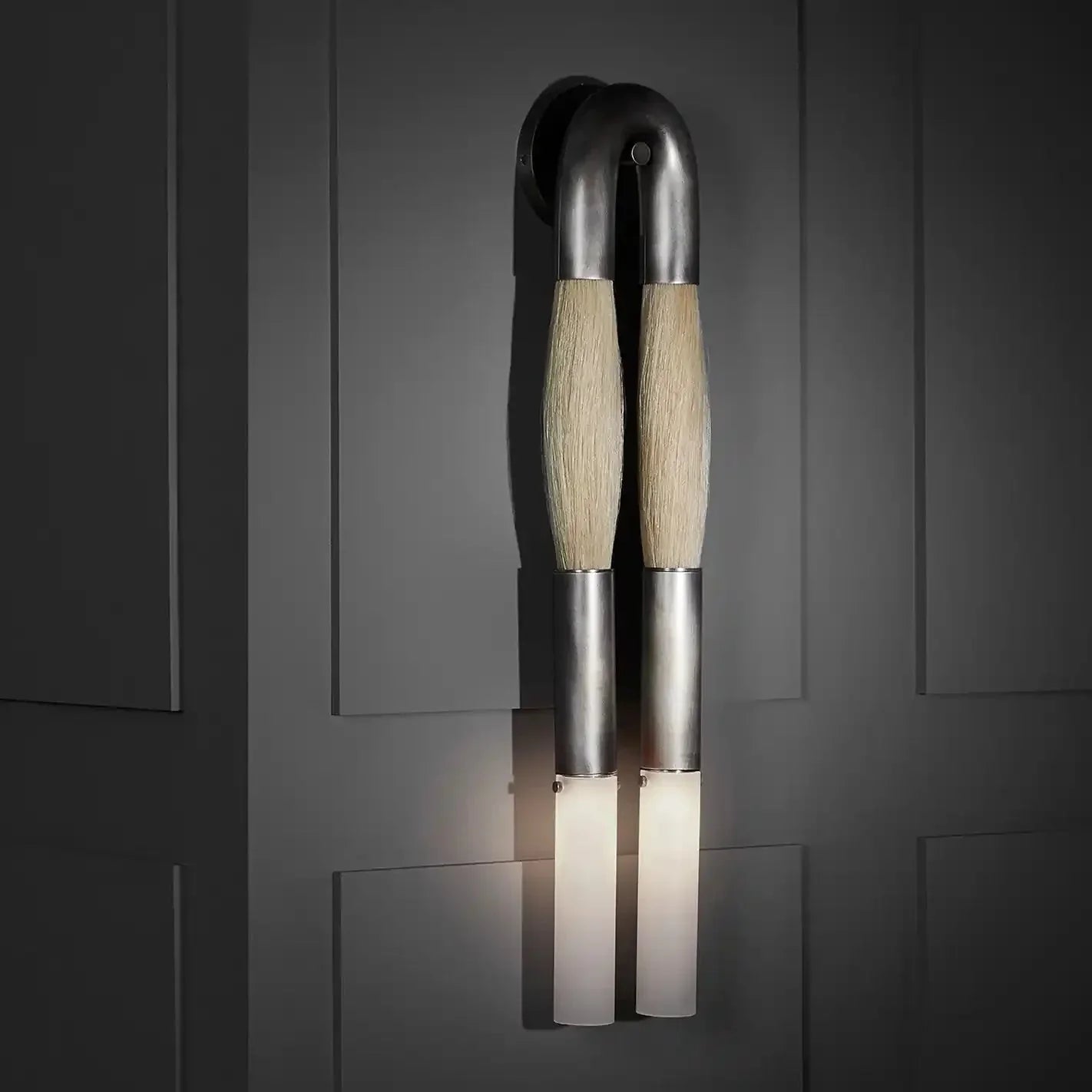 Double Head Antonia Horsehair Sconce - Joyfuzzy