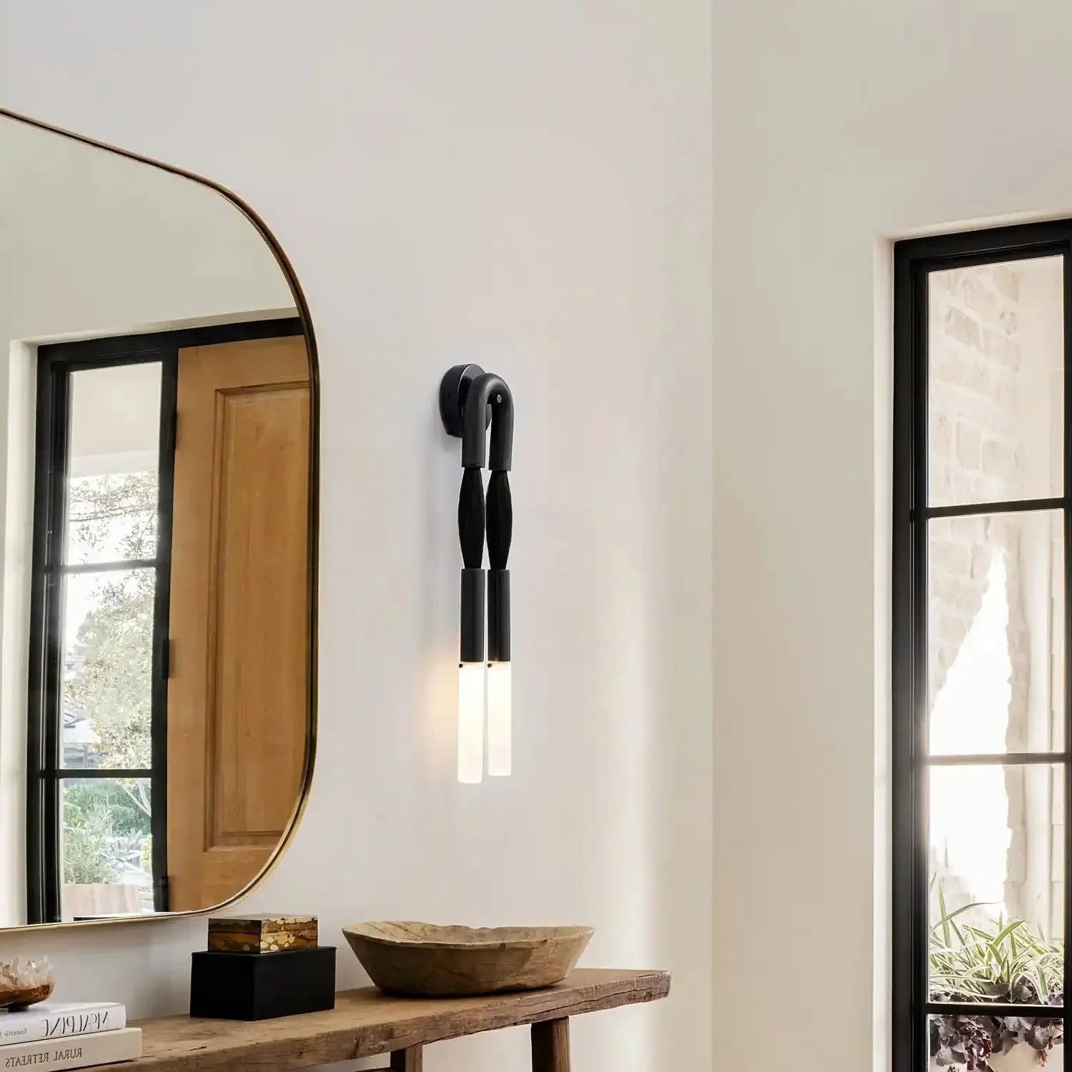 Double Head Antonia Horsehair Sconce - Joyfuzzy