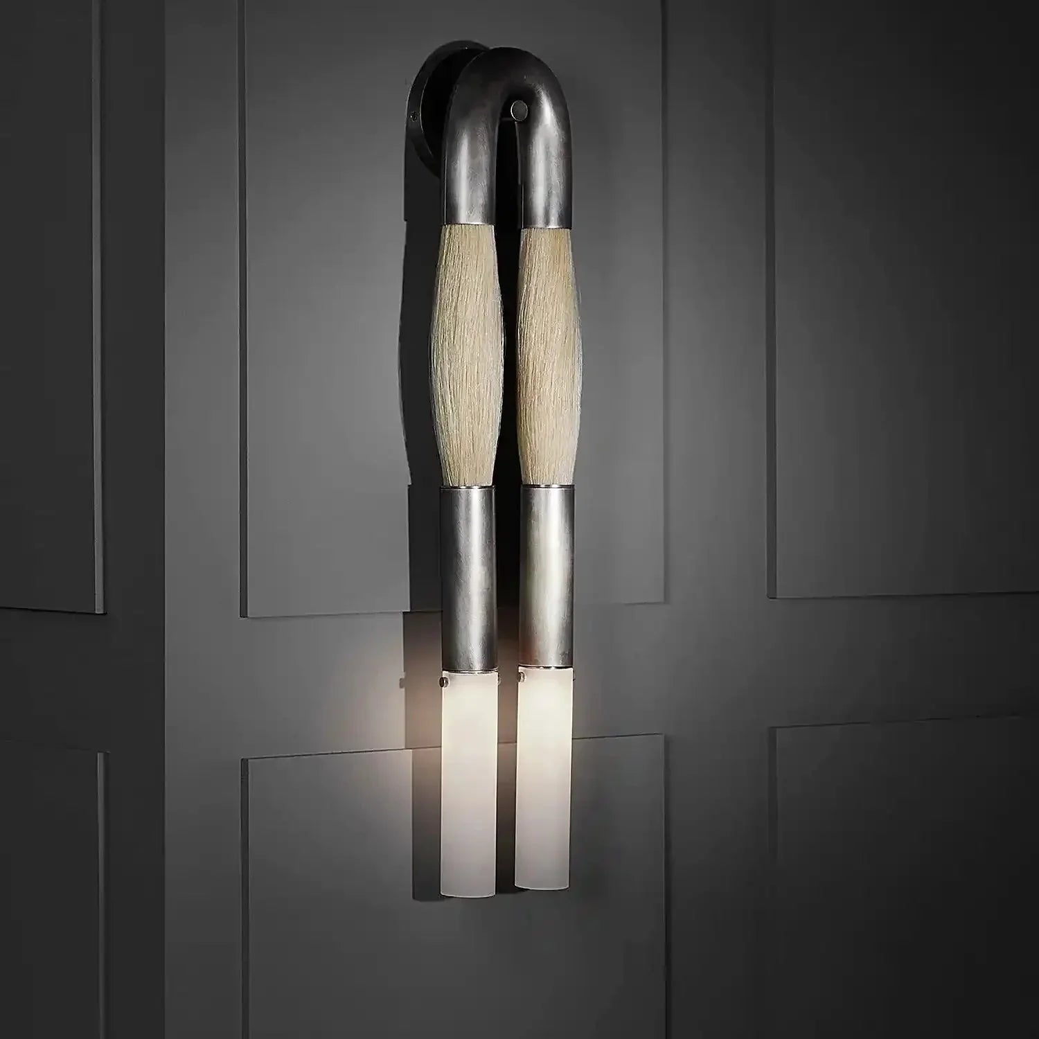 Double Head Antonia Horsehair Sconce - Joyfuzzy