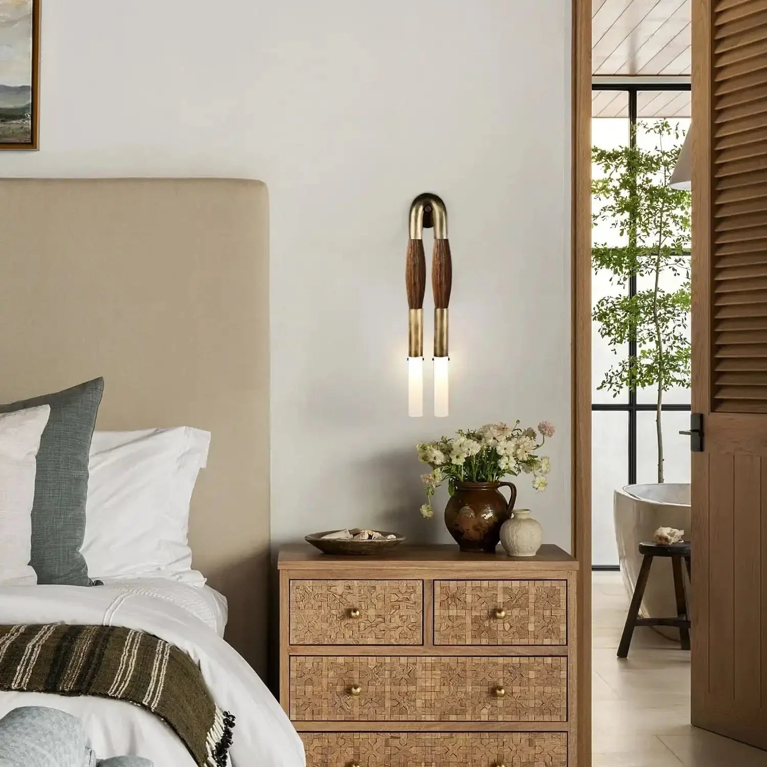 Double Head Antonia Horsehair Sconce - Joyfuzzy