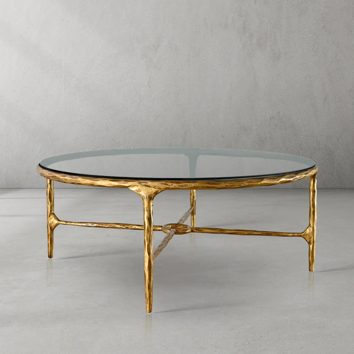 Thaddeus Glass Round Coffee Table 36" 55"