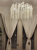 Elegant Crystal Icicle Chandelier in Branch Style for Dining Table Use - Round D39.4