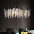 Elegant Crystal Icicle Chandelier in Branch Style for Dining Table Use - Rectangle L39.4