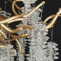 Elegant Crystal Icicle Chandelier in Branch Style for Dining Table Use - Round D59.1