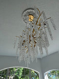 Elegant Crystal Icicle Chandelier in Branch Style for Dining Table Use - Rectangle L47.2