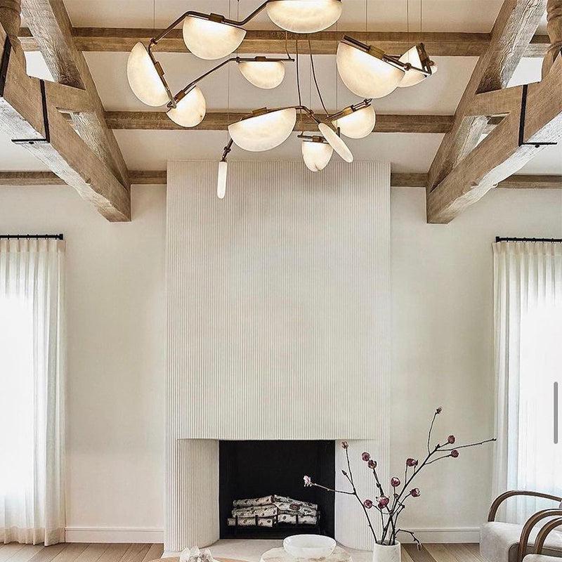 Elliot Alabaster Chandelier, Artistic Modern Chandelier for Bar Area - Joyfuzzy