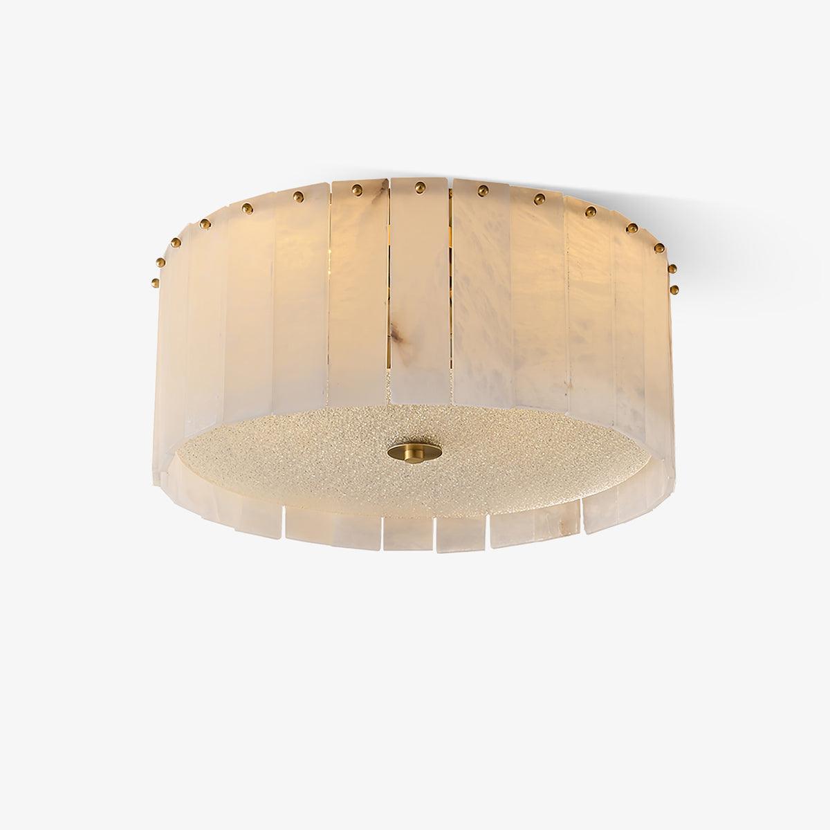 Elysian Alabaster Ceiling Lamp - ∅ 17.7″ x H 9.25″ / Dia 45cm x H 23.5cmBrass & WhiteJoyfuzzy