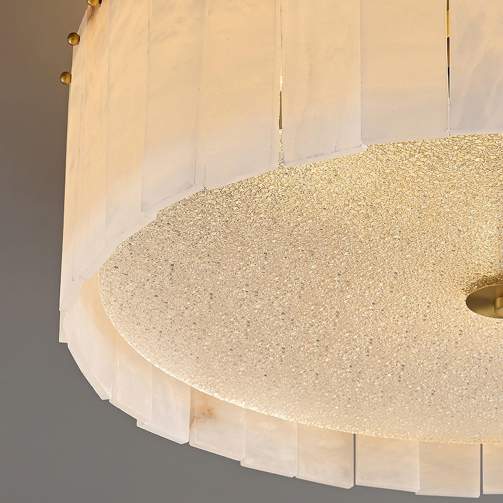 Elysian Alabaster Ceiling Lamp - ∅ 17.7″ x H 9.25″ / Dia 45cm x H 23.5cmBrass & WhiteJoyfuzzy