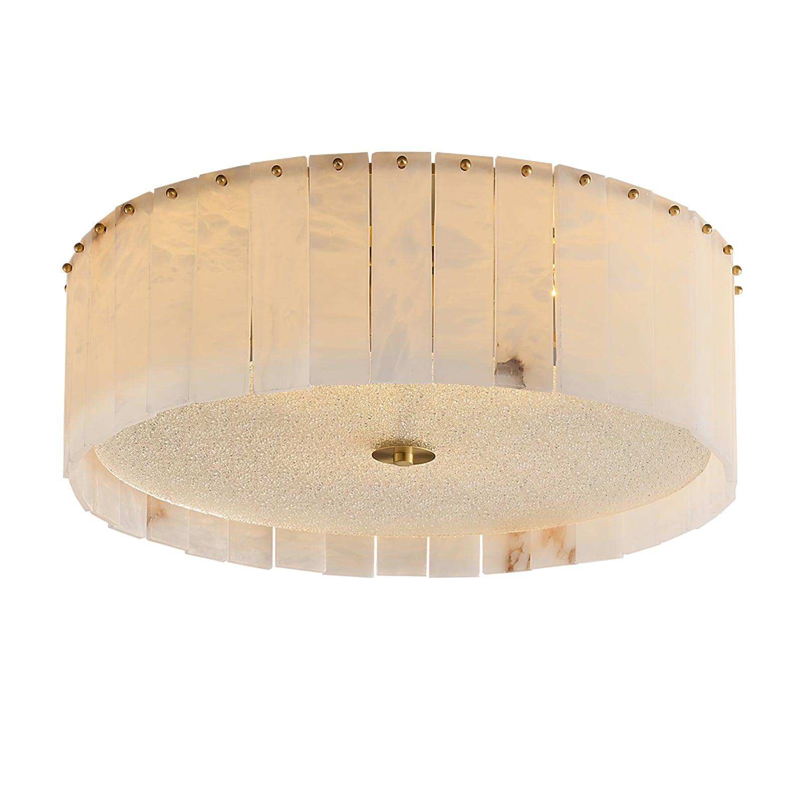 Elysian Alabaster Ceiling Lamp - ∅ 17.7″ x H 9.25″ / Dia 45cm x H 23.5cmBrass & WhiteJoyfuzzy