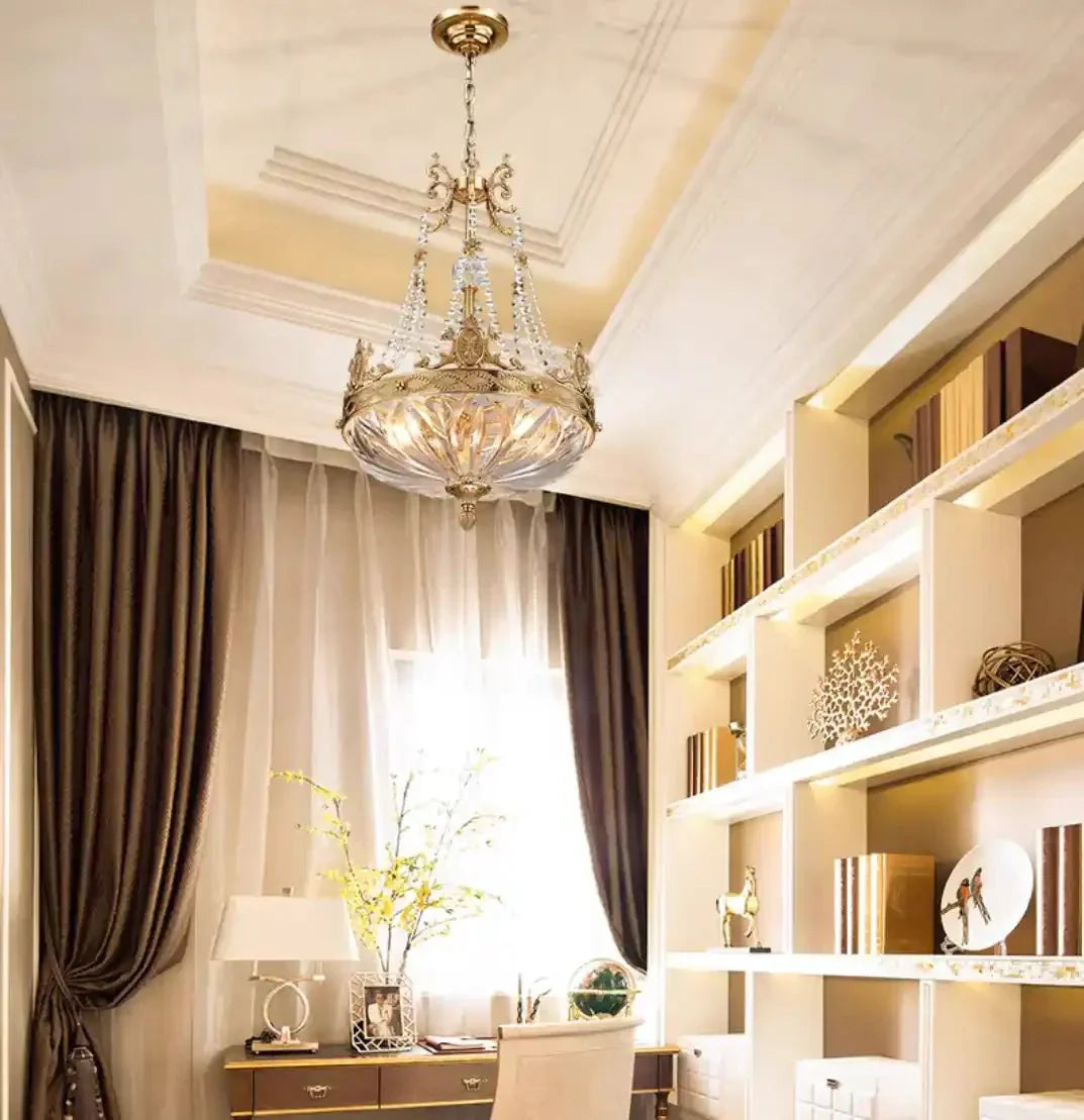 European Style Luxury Crystal Pendant Candle Chandelier for Living Room/Foyer/Entrys/Hallwayr - Joyfuzzy