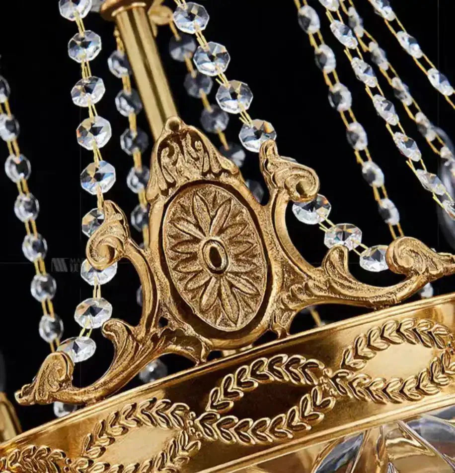 European Style Luxury Crystal Pendant Candle Chandelier for Living Room/Foyer/Entrys/Hallwayr - Joyfuzzy
