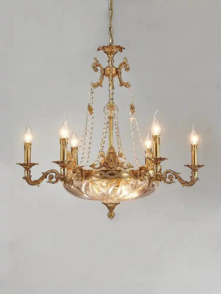 European Style Luxury Crystal Pendant Candle Chandelier for Living Room/Foyer/Entrys/Hallwayr - Joyfuzzy