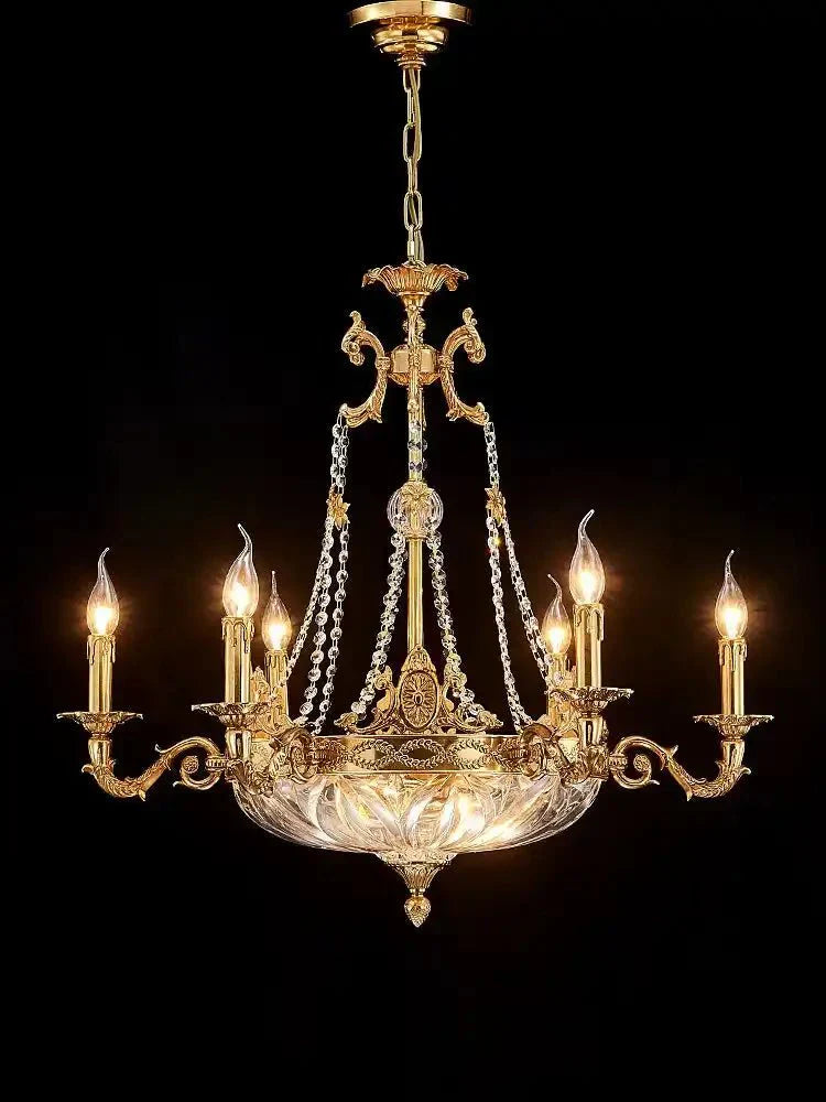 European Style Luxury Crystal Pendant Candle Chandelier for Living Room/Foyer/Entrys/Hallwayr - Joyfuzzy