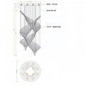 European Style Spiral Glass Chandelier for Staircase/Foyer/Hotel/Villa - Joyfuzzy