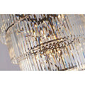 Extra Large 7 - Tier Luxury Crystal Chandelier in Black/Coffee/Gold/Chrome Finish Color - Joyfuzzy