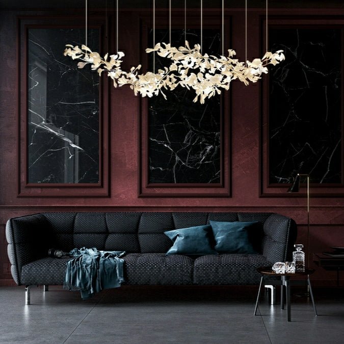 Extra Large Ceramic White Flower Chandelier in Artistic Branch Style for Spacious Living and Dining Room - L47.2"*W23.6"*H21.7"/ 10 Lights (110 Pieces)Warm LightJoyfuzzy
