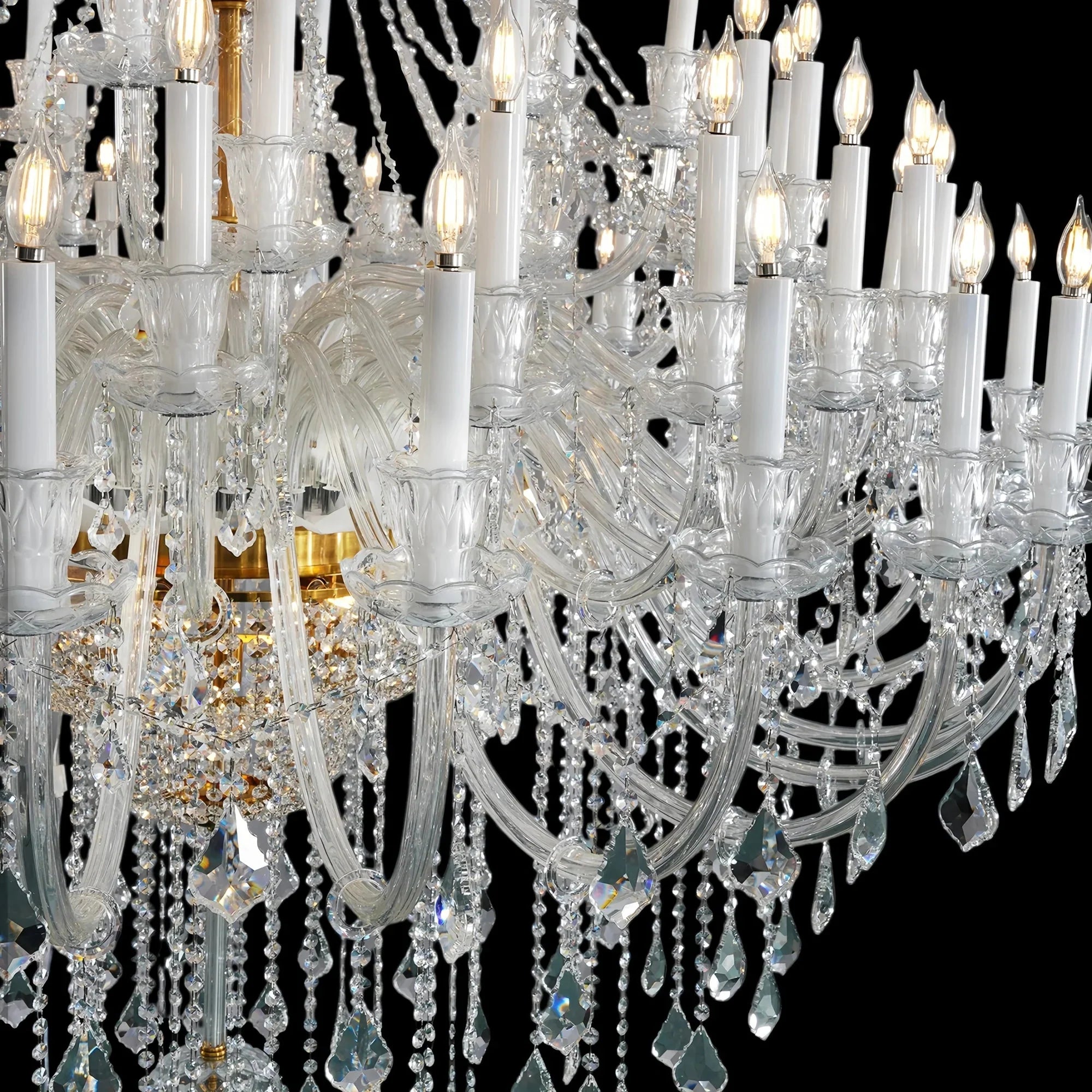 Extra Large Classic Traditional Crystal Chandelier 60/72/90 Lights for Showroom, Foyer , Wedding Hall - Joyfuzzy