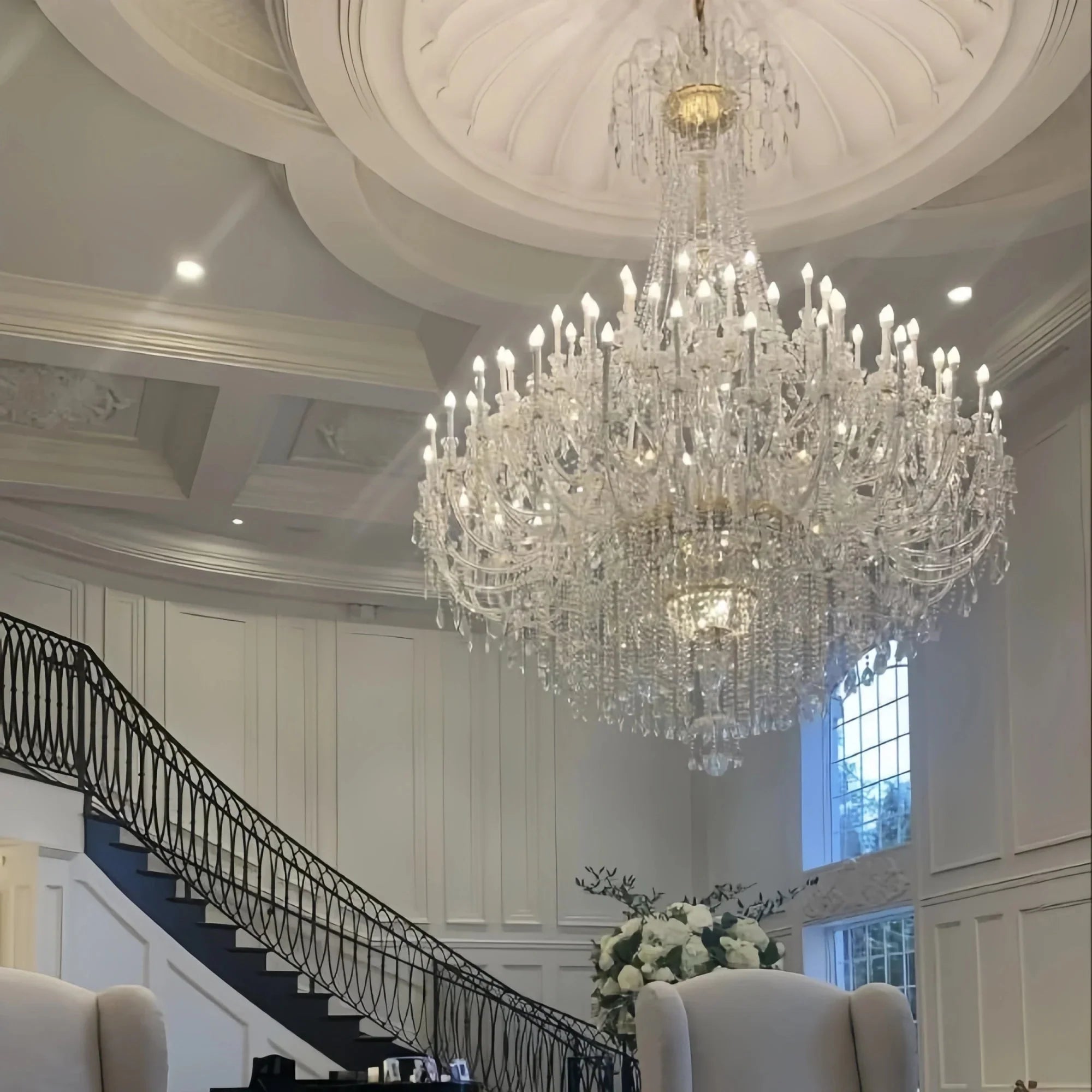 Extra Large Classic Traditional Crystal Chandelier 60/72/90 Lights for Showroom, Foyer , Wedding Hall - Joyfuzzy