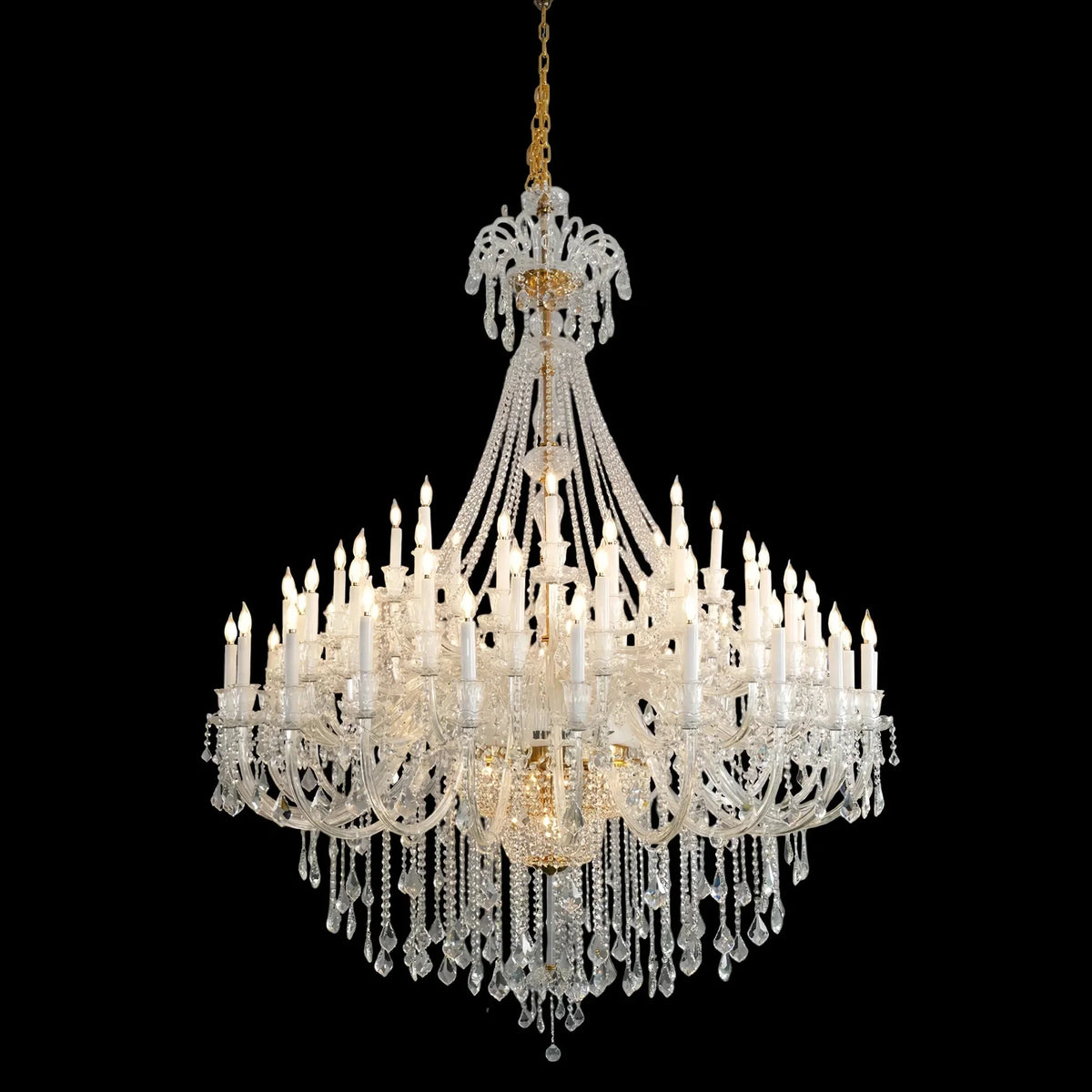 Extra Large Classic Traditional Crystal Chandelier 60/72/90 Lights for Showroom, Foyer , Wedding Hall - Joyfuzzy