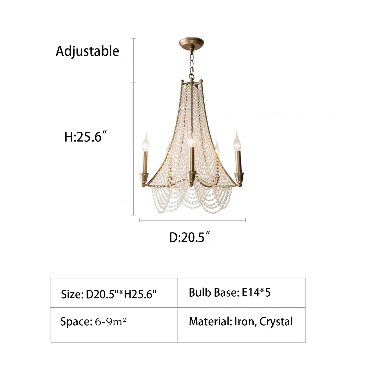 Extra Large European Crystal Beaded Chandelier Candle Light for Stairs / Duplex / Villa - Joyfuzzy
