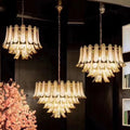 Extra Large Luxury Multi - tier Gold Pendant Glass Chandelier for Stairs/Large High - ceiling Room - D47.2