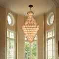 Extra Large Luxury Multi - tier Gold Pendant Glass Chandelier for Stairs/Large High - ceiling Room - D47.2