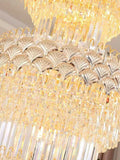 Extra Large Multi - layers Gold Luxury Crystal Chandelier Modern Empire Decrative Crystal Light For Living Room/Foyer/Staircase - Joyfuzzy