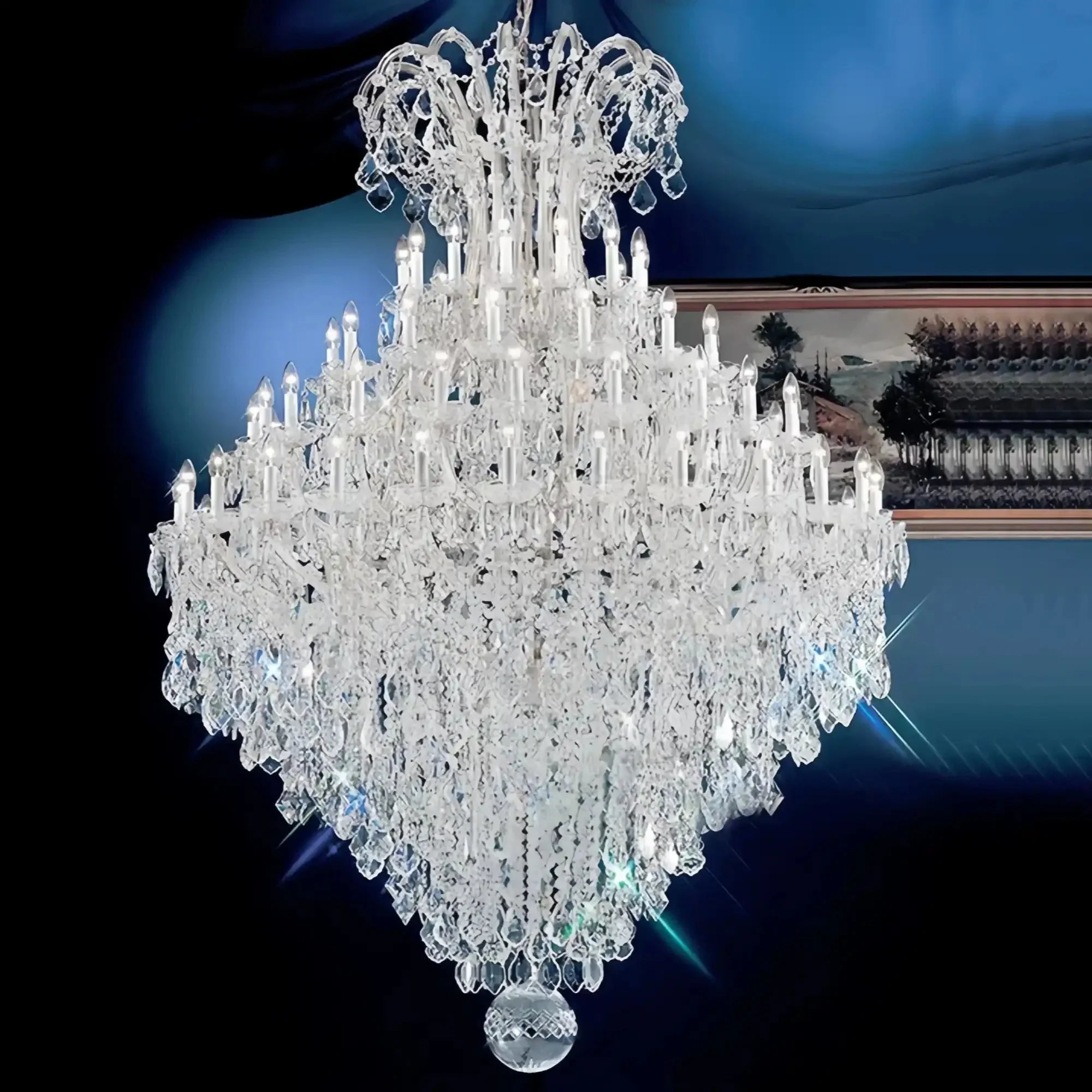 Extra Large Multi - layers Luxury Candle Branch Crystal Chandelier - Joyfuzzy