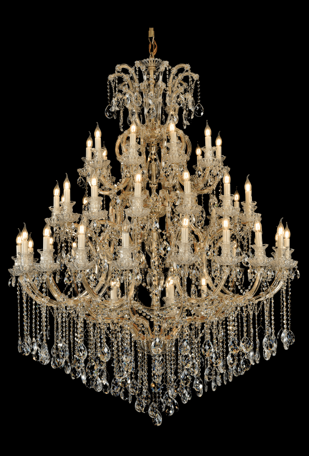 Extra Large Multi - tiered Candle Light Crystal Chandelier for Hotel/Restaurant - 40 Light/D47.2"*H63"/80kgGoldWarm LightJoyfuzzy