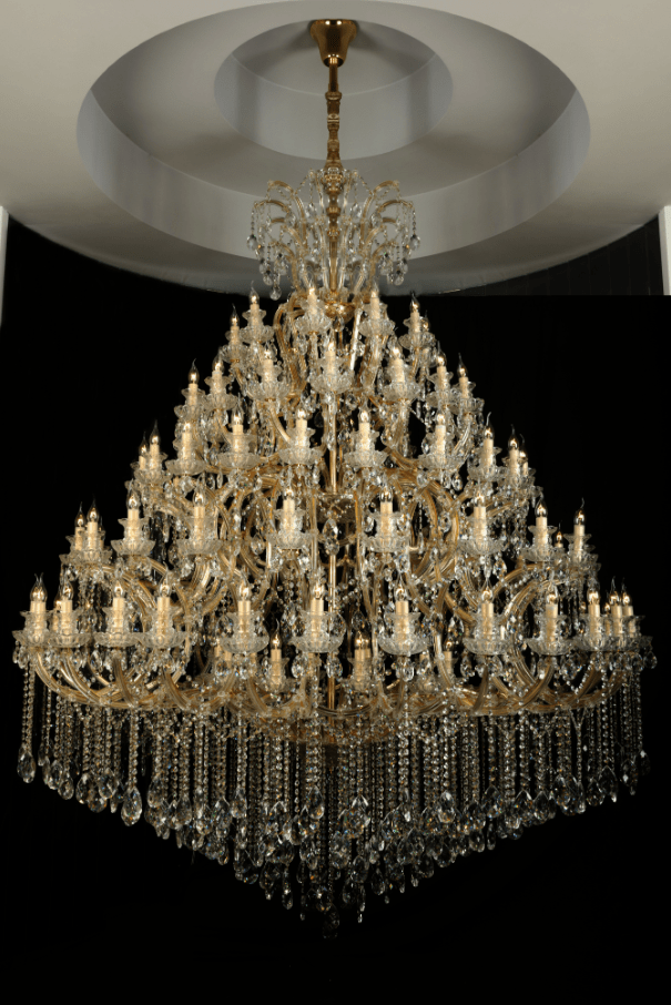 Extra Large Multi - tiered Candle Light Crystal Chandelier for Hotel/Restaurant - 105 Lights/D78.7"*H102.4"/241kgGoldWarm LightJoyfuzzy