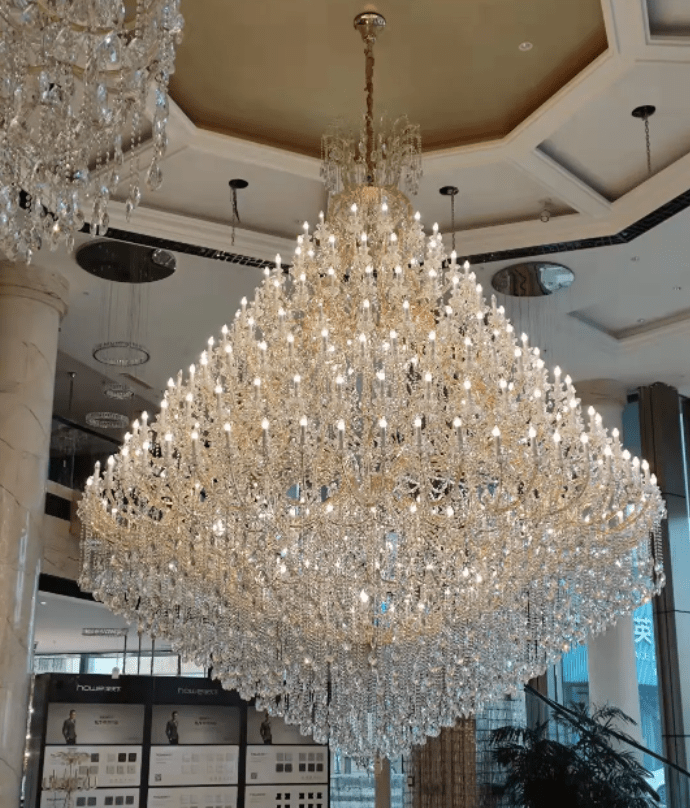 Extra Large Multi - tiered Candle Light Crystal Chandelier for Hotel/Restaurant - 294 Lights/D157.5"*H196.9"/1009kgGoldWarm LightJoyfuzzy