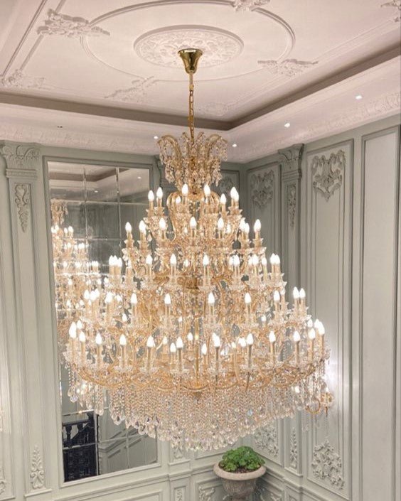 Extra Large Multi - tiered Candle Light Crystal Chandelier for Hotel/Restaurant - 294 Lights/D157.5"*H196.9"/1009kgGoldWarm LightJoyfuzzy