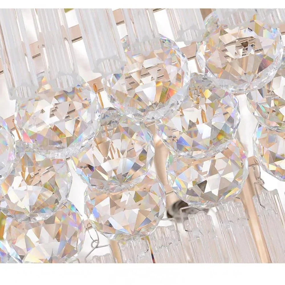 Extra Large Three Layers Round Luxury Flush Mounted Crystal Chandelier for Living Room - Joyfuzzy
