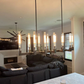 Cannfz Glass Linear Chandelier 55