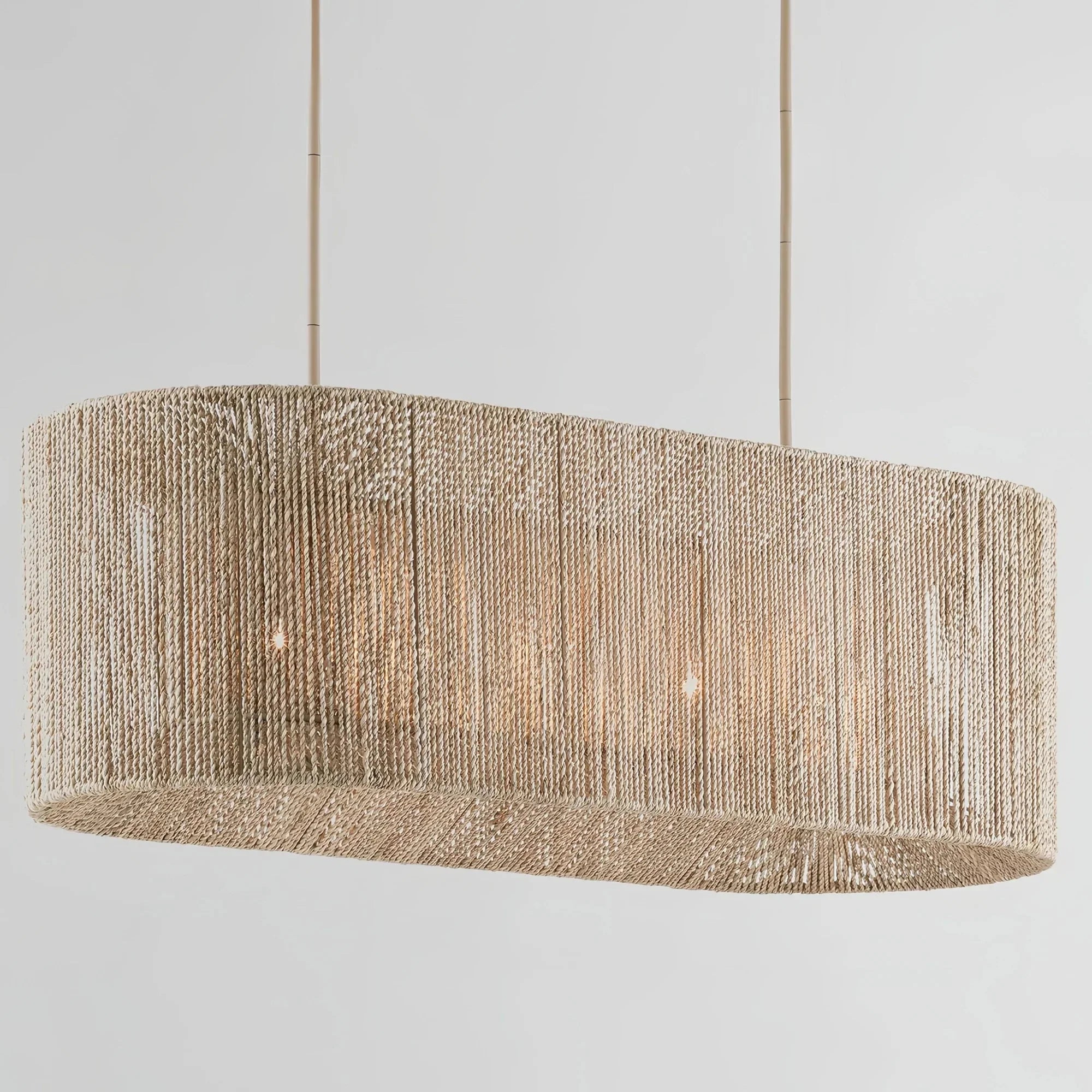 Farrington Abaca Linear Chandelier 42" - Joyfuzzy