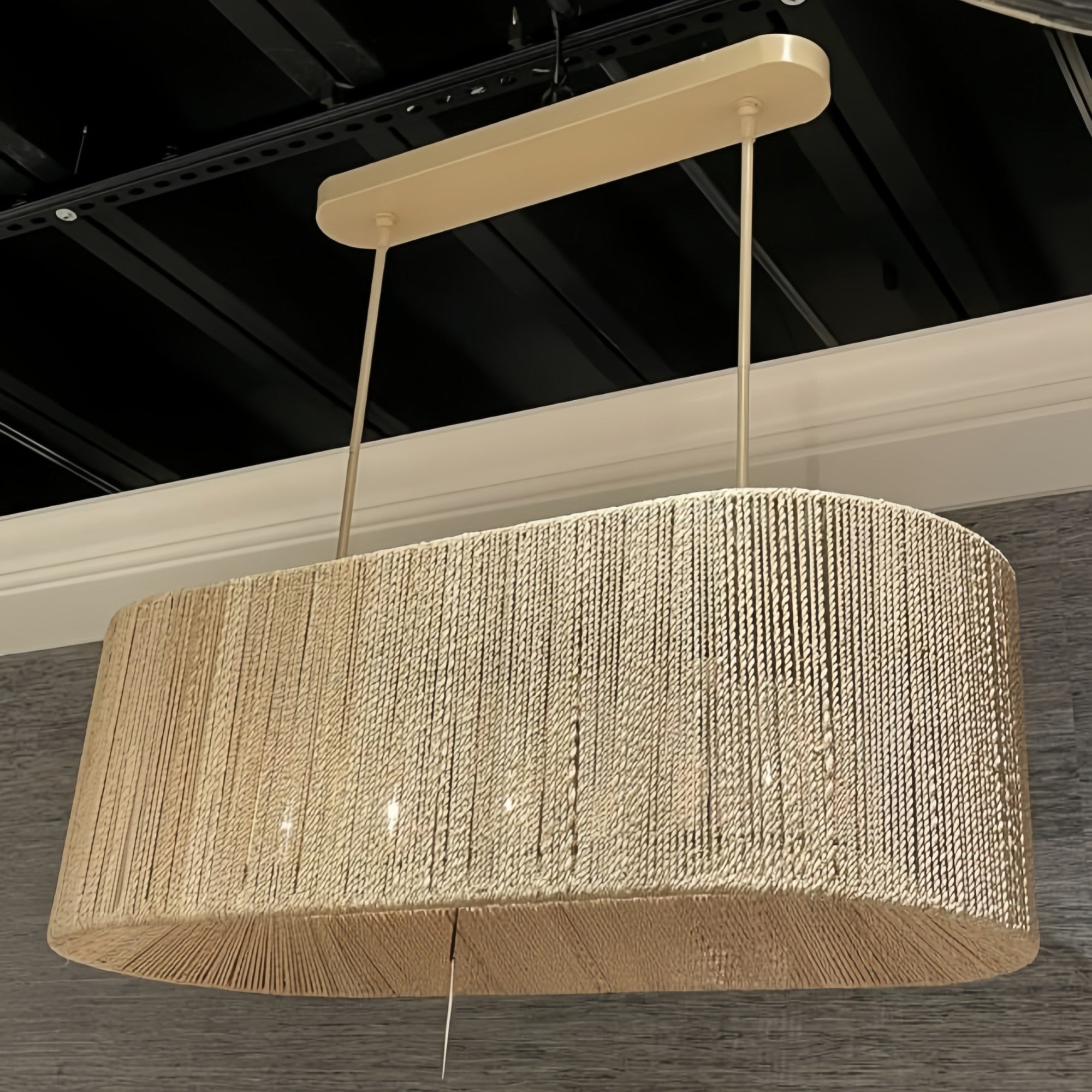 Farrington Abaca Linear Chandelier 42" - Joyfuzzy