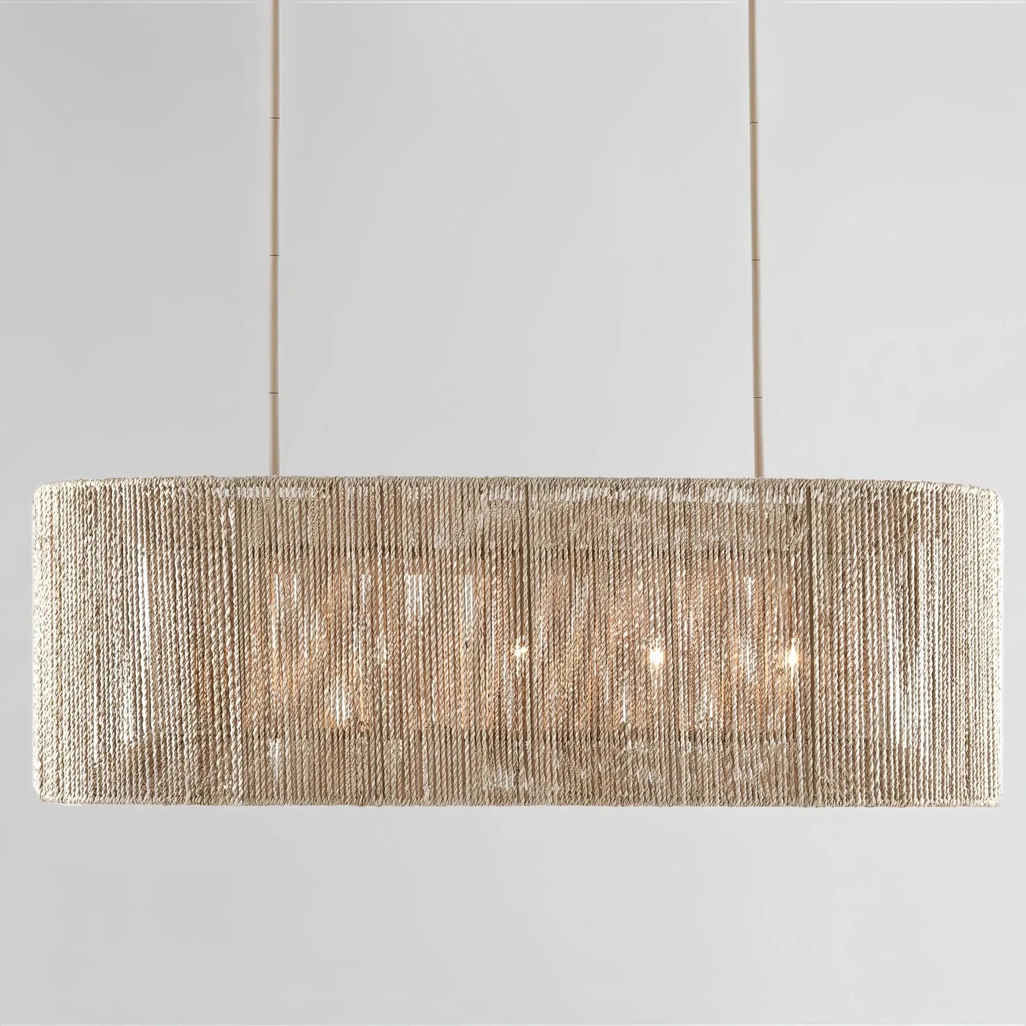 Farrington Abaca Linear Chandelier 42" - Joyfuzzy