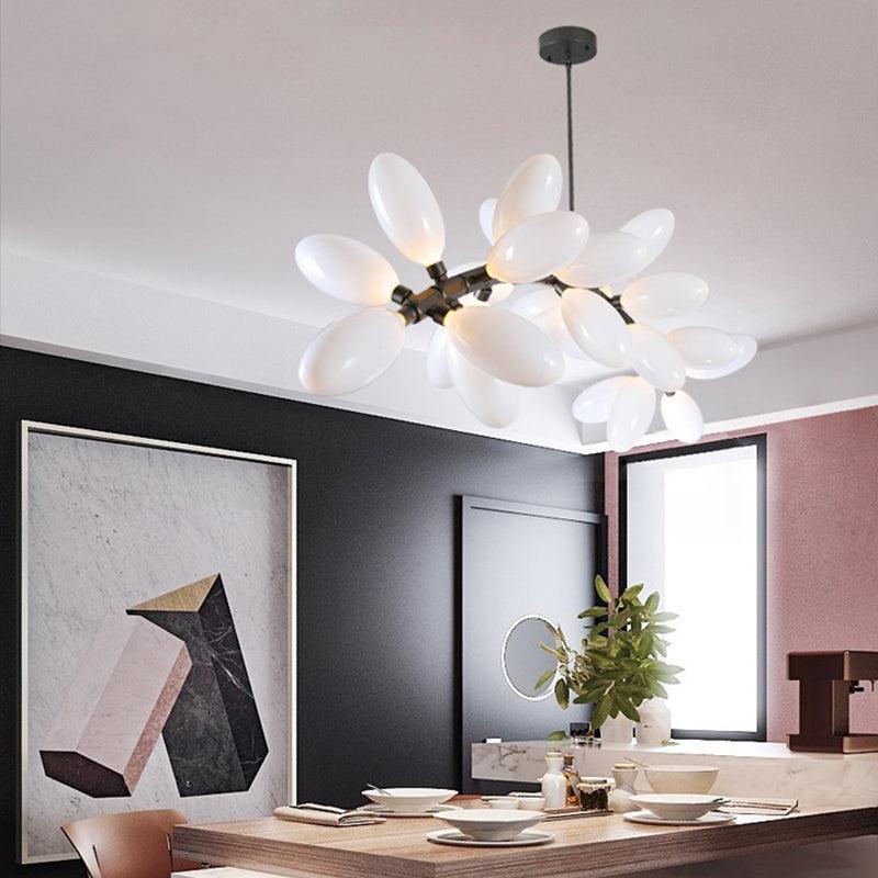 Fashion Grape Artistic Linear Chandelier - 41.7" L X 20.9" W X 32.7" HGoldJoyfuzzy