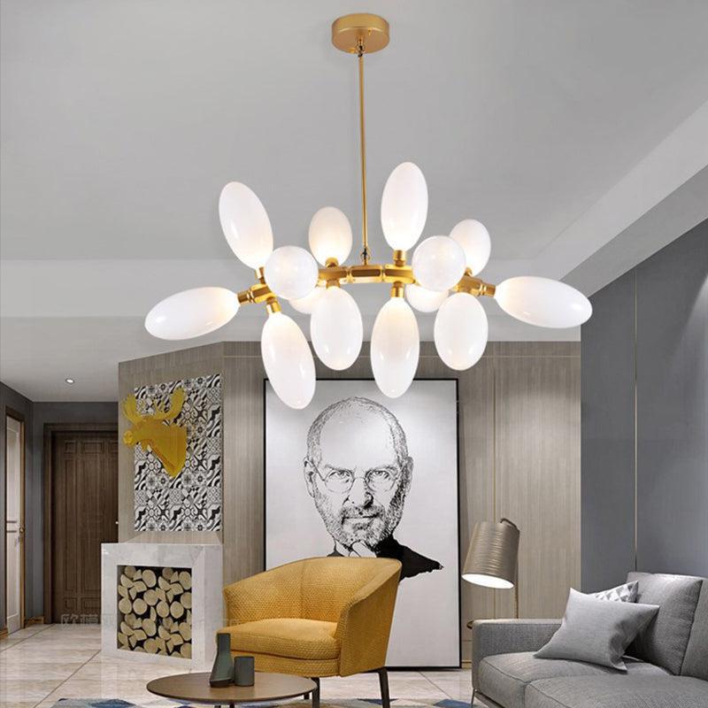 Fashion Grape Artistic Linear Chandelier - 41.7" L X 20.9" W X 32.7" HGoldJoyfuzzy