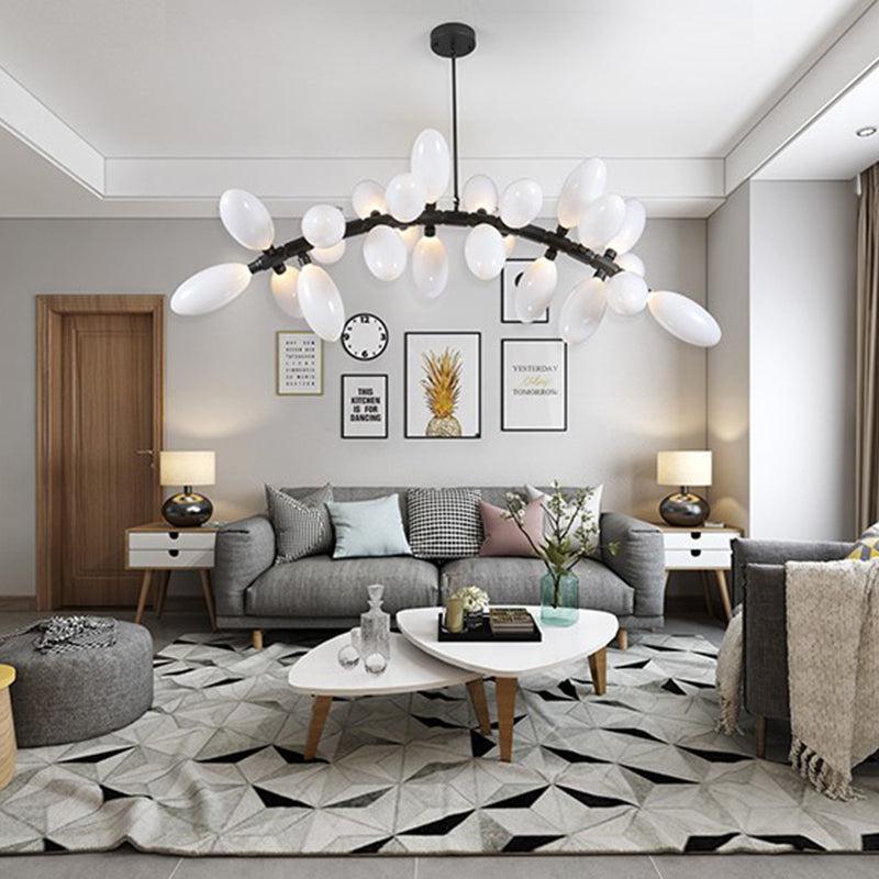 Fashion Grape Artistic Linear Chandelier - 41.7" L X 20.9" W X 32.7" HGoldJoyfuzzy