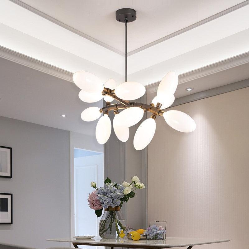 Fashion Grape Artistic Linear Chandelier - 41.7" L X 20.9" W X 32.7" HBlackJoyfuzzy