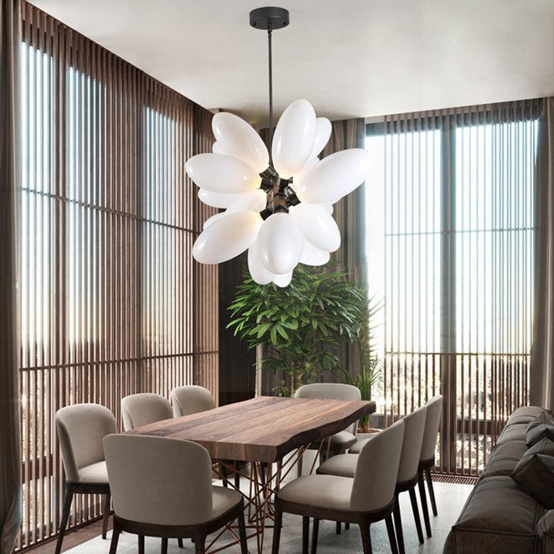 Fashion Grape Artistic Linear Chandelier - 41.7" L X 20.9" W X 32.7" HGoldJoyfuzzy