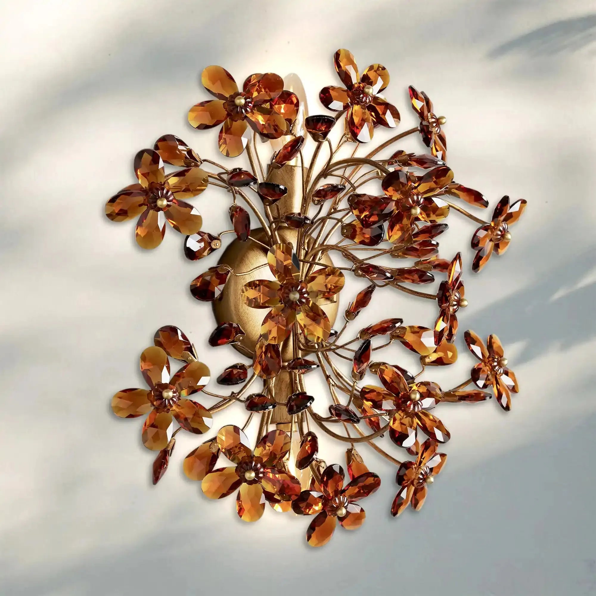 Fiore 2-Light Wall Sconce-Amber-Joyfuzzy