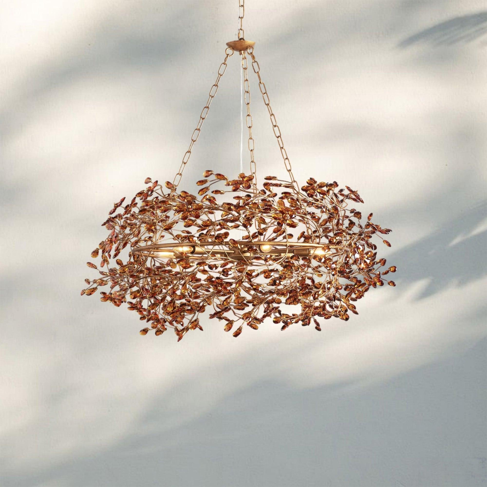 Fiore Crown Crystal Branch Chandelier 39" 48" 60“-