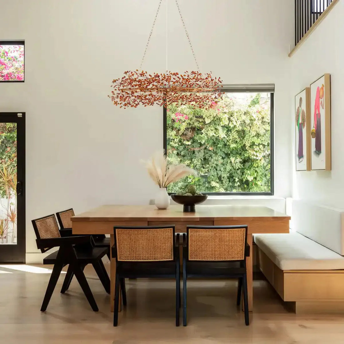 Fiore Oval Chandelier 62'' 74''-74"-Brass/Amber-Joyfuzzy