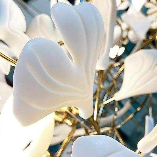 Fleur - de - lis Ceramic Branch Chandelier - Length 150 cm ( 60 in ) x Width 85 cm ( 33.5 in ) x Height 100 cm ( 39.4 in )Joyfuzzy