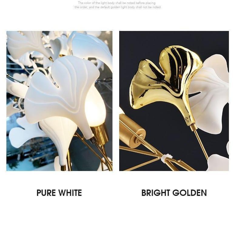 Fleur - de - lis Ceramic Branch Chandelier - Length 150 cm ( 60 in ) x Width 85 cm ( 33.5 in ) x Height 100 cm ( 39.4 in )Joyfuzzy