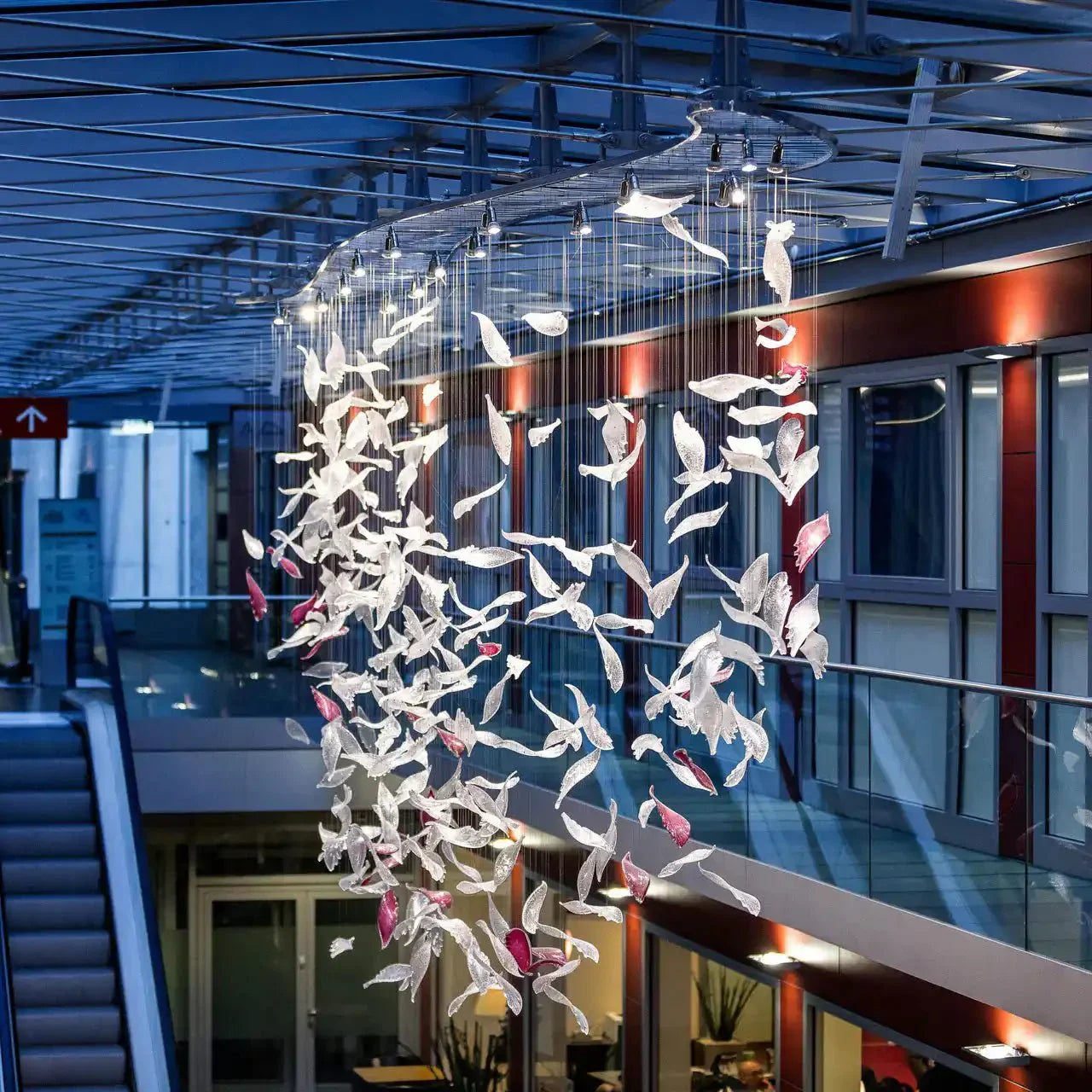 Flying Glass Feather Chandelier - Joyfuzzy