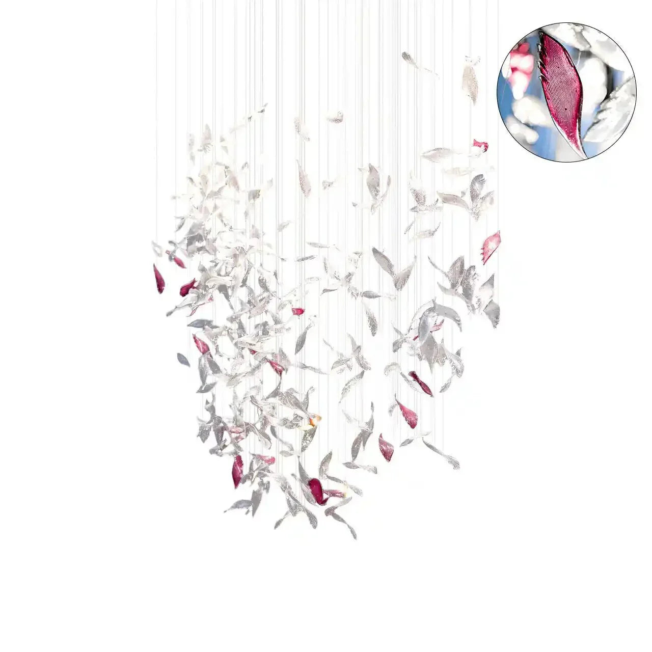 Flying Glass Feather Chandelier - Joyfuzzy